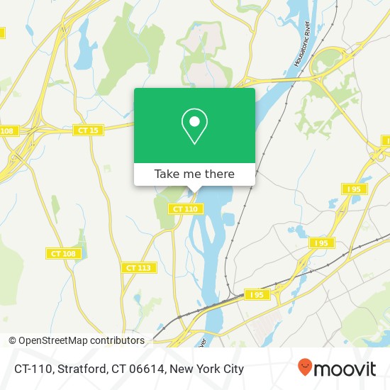 Mapa de CT-110, Stratford, CT 06614