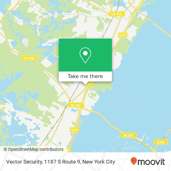 Vector Security, 1187 S Route 9 map