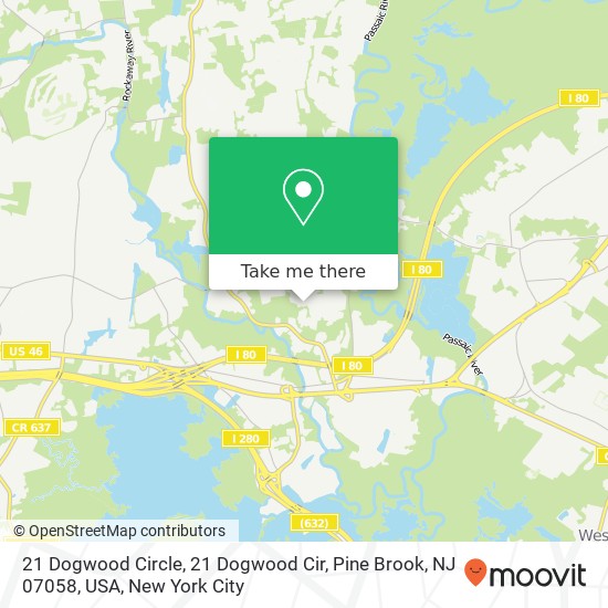 21 Dogwood Circle, 21 Dogwood Cir, Pine Brook, NJ 07058, USA map