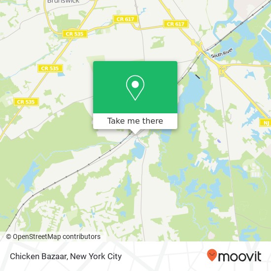 Mapa de Chicken Bazaar, 529 Main St Spotswood, NJ 08884