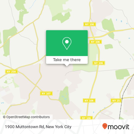 Mapa de 1900 Muttontown Rd, Syosset, NY 11791