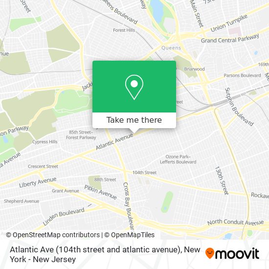 Atlantic Ave (104th street and atlantic avenue) map