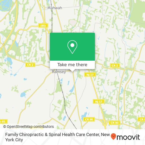 Mapa de Family Chiropractic & Spinal Health Care Center, 27 S Franklin Tpke