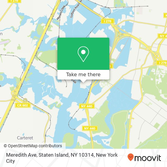 Meredith Ave, Staten Island, NY 10314 map