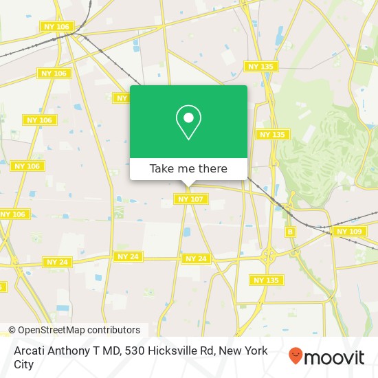 Arcati Anthony T MD, 530 Hicksville Rd map