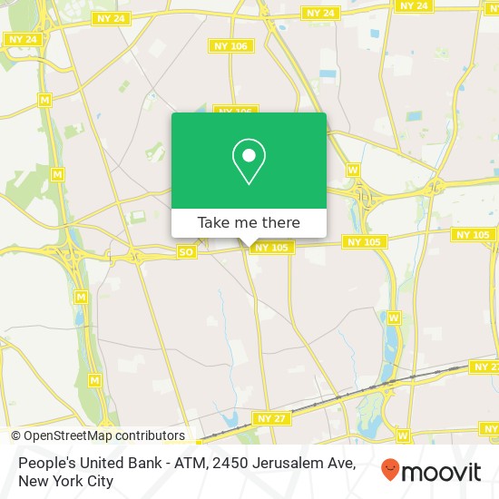 Mapa de People's United Bank - ATM, 2450 Jerusalem Ave