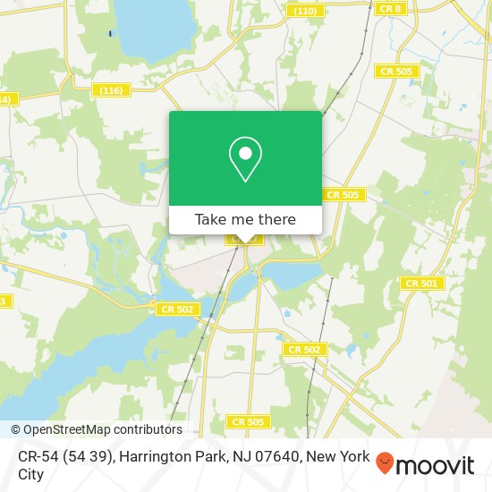 Mapa de CR-54 (54 39), Harrington Park, NJ 07640