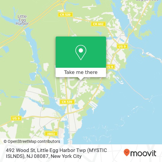 492 Wood St, Little Egg Harbor Twp (MYSTIC ISLNDS), NJ 08087 map