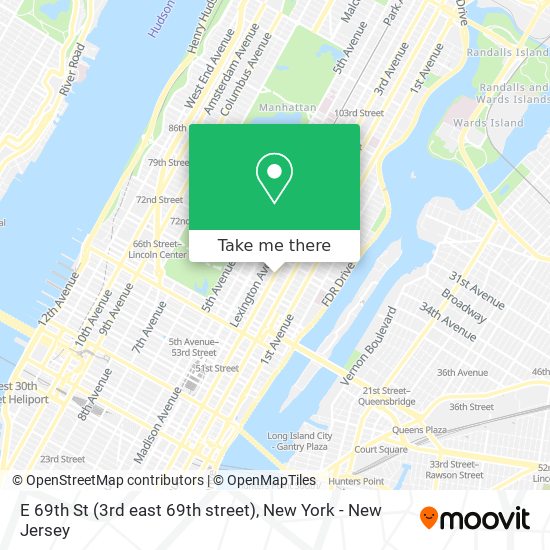 Mapa de E 69th St (3rd east 69th street)