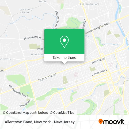 Mapa de Allentown Band