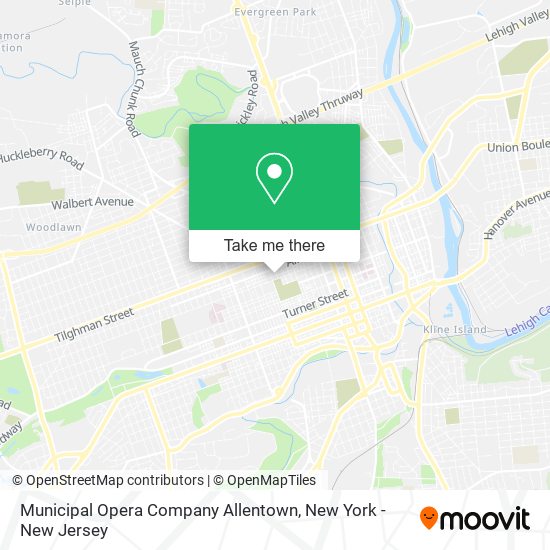 Municipal Opera Company Allentown map