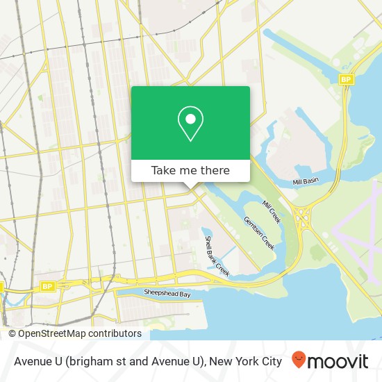 Avenue U (brigham st and Avenue U), Brooklyn, NY 11229 map