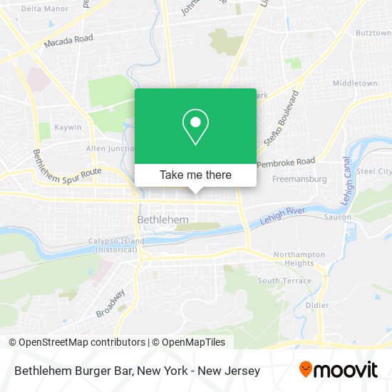 Bethlehem Burger Bar map