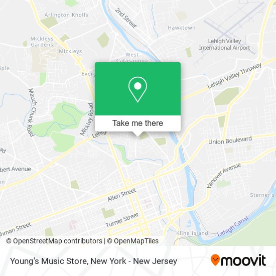 Young's Music Store map