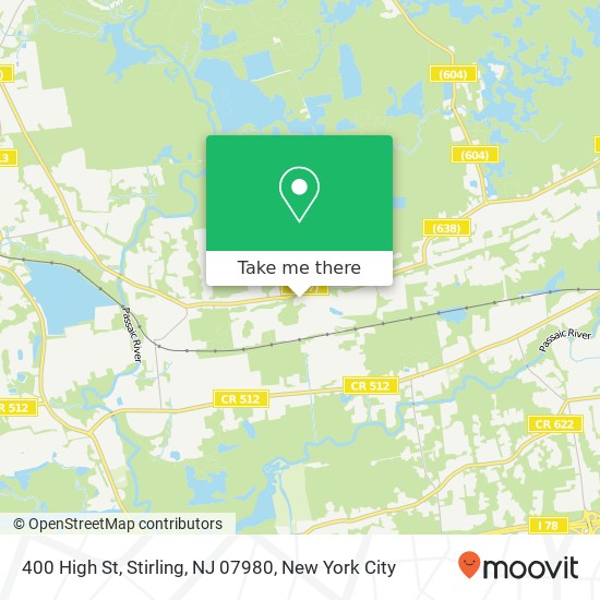 400 High St, Stirling, NJ 07980 map