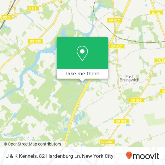 Mapa de J & K Kennels, 82 Hardenburg Ln