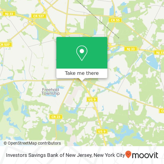 Investors Savings Bank of New Jersey, 3265 US Highway 9 map