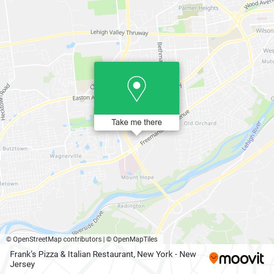 Frank's Pizza & Italian Restaurant map