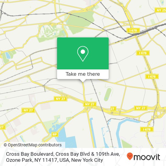 Cross Bay Boulevard, Cross Bay Blvd & 109th Ave, Ozone Park, NY 11417, USA map