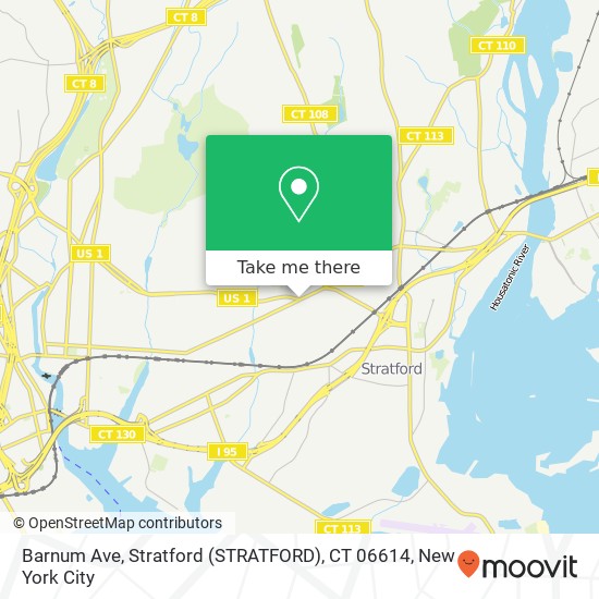 Barnum Ave, Stratford (STRATFORD), CT 06614 map
