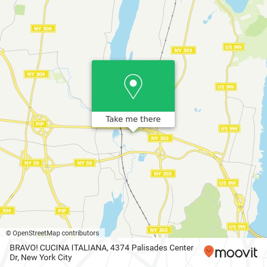 Mapa de BRAVO! CUCINA ITALIANA, 4374 Palisades Center Dr