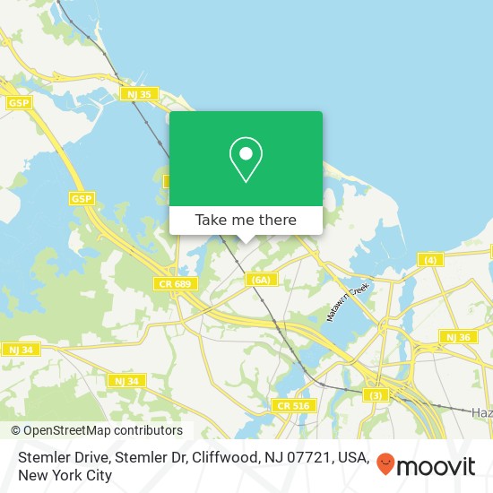 Stemler Drive, Stemler Dr, Cliffwood, NJ 07721, USA map