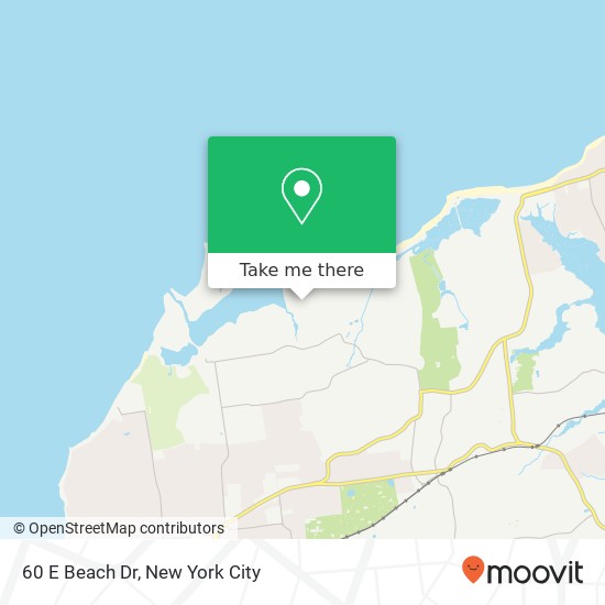 Mapa de 60 E Beach Dr, Glen Cove, NY 11542