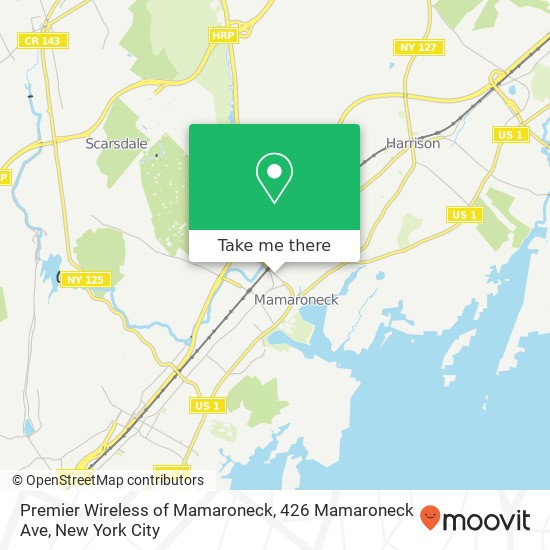 Mapa de Premier Wireless of Mamaroneck, 426 Mamaroneck Ave