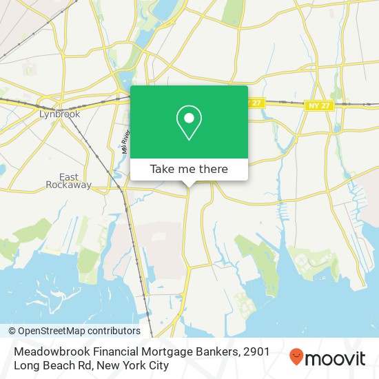 Meadowbrook Financial Mortgage Bankers, 2901 Long Beach Rd map