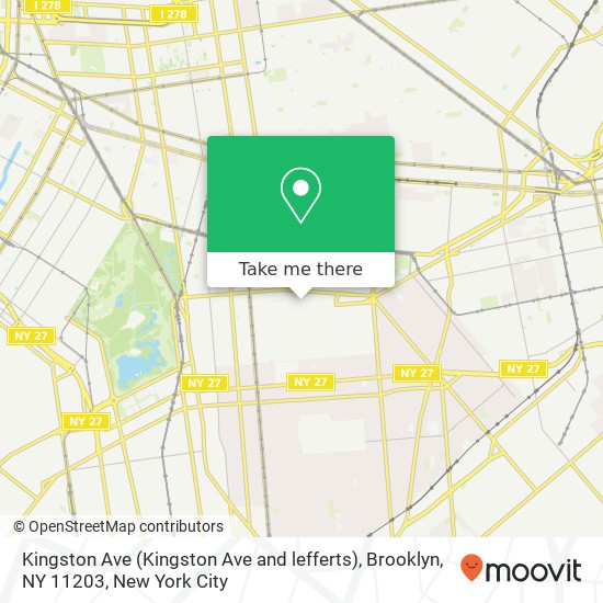 Kingston Ave (Kingston Ave and lefferts), Brooklyn, NY 11203 map