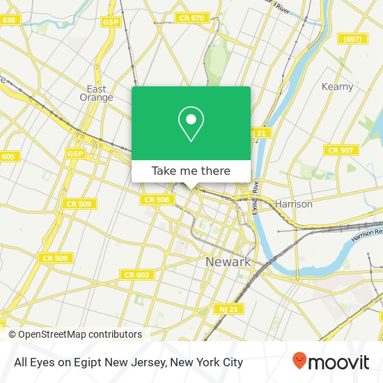 Mapa de All Eyes on Egipt New Jersey