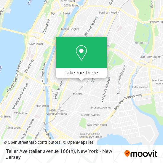 Mapa de Teller Ave (teller avenue 166th)