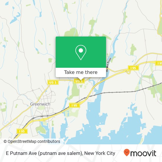 Mapa de E Putnam Ave (putnam ave salem), Cos Cob, CT 06807