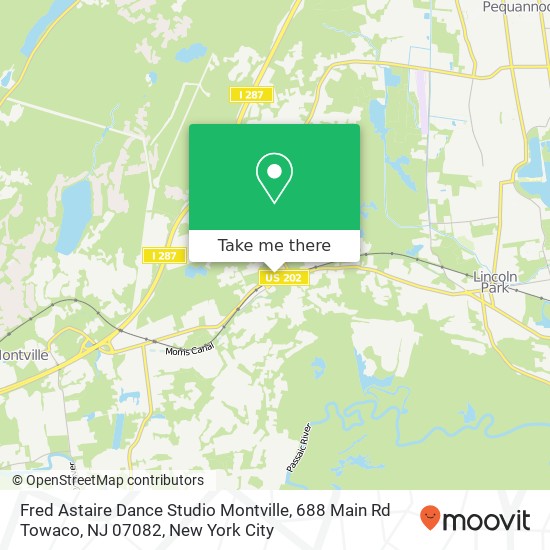 Mapa de Fred Astaire Dance Studio Montville, 688 Main Rd Towaco, NJ 07082