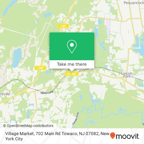 Mapa de Village Market, 702 Main Rd Towaco, NJ 07082