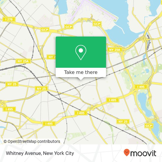 Mapa de Whitney Avenue, Whitney Ave, Queens, NY 11373, USA