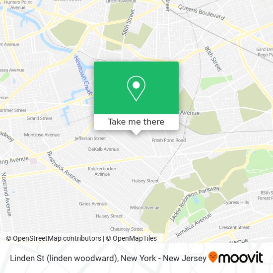 Linden St (linden woodward) map