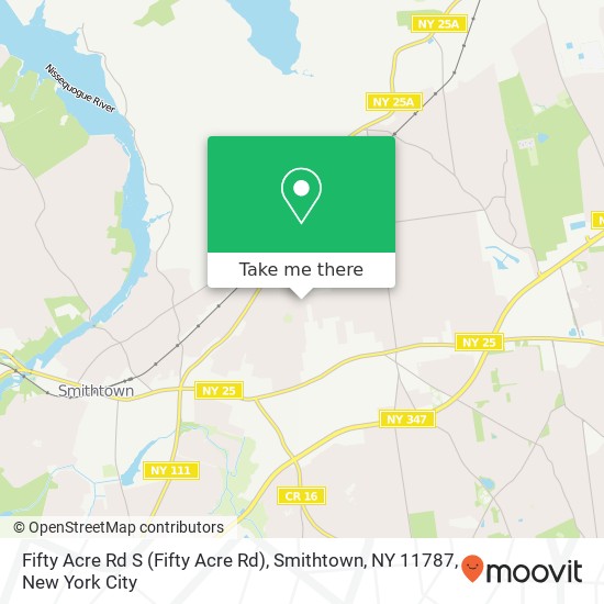 Mapa de Fifty Acre Rd S (Fifty Acre Rd), Smithtown, NY 11787