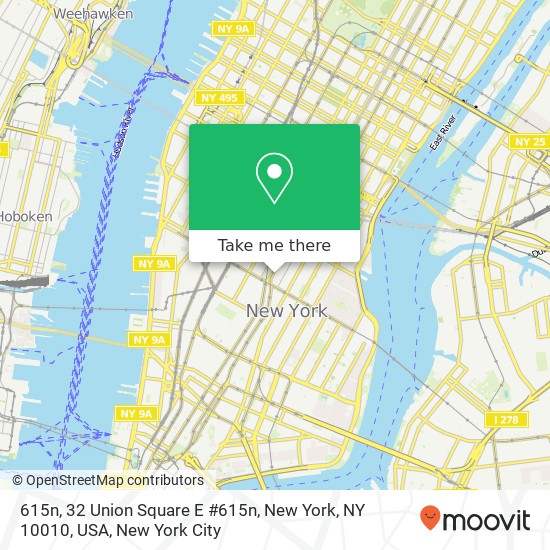 615n, 32 Union Square E #615n, New York, NY 10010, USA map