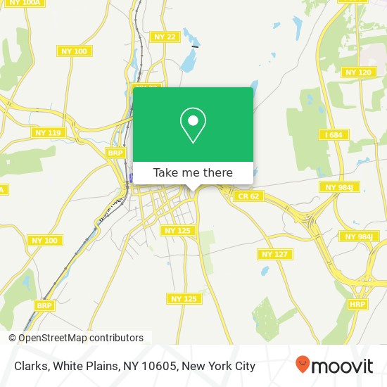 Mapa de Clarks, White Plains, NY 10605