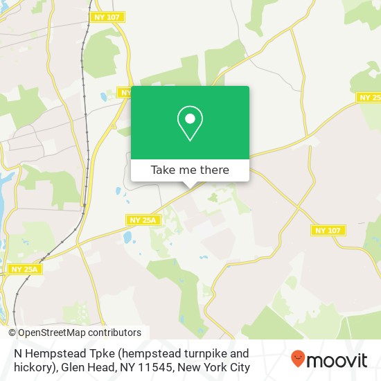 N Hempstead Tpke (hempstead turnpike and hickory), Glen Head, NY 11545 map