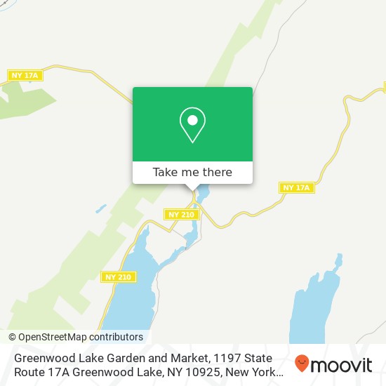 Mapa de Greenwood Lake Garden and Market, 1197 State Route 17A Greenwood Lake, NY 10925