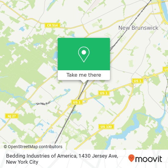 Mapa de Bedding Industries of America, 1430 Jersey Ave