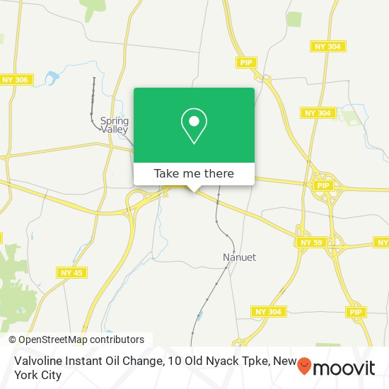 Valvoline Instant Oil Change, 10 Old Nyack Tpke map