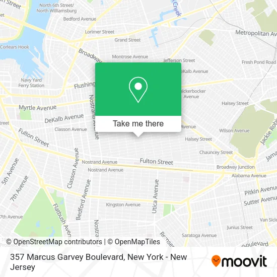 357 Marcus Garvey Boulevard map