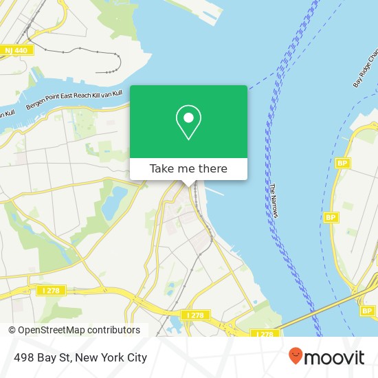 Mapa de 498 Bay St, Staten Island, NY 10304
