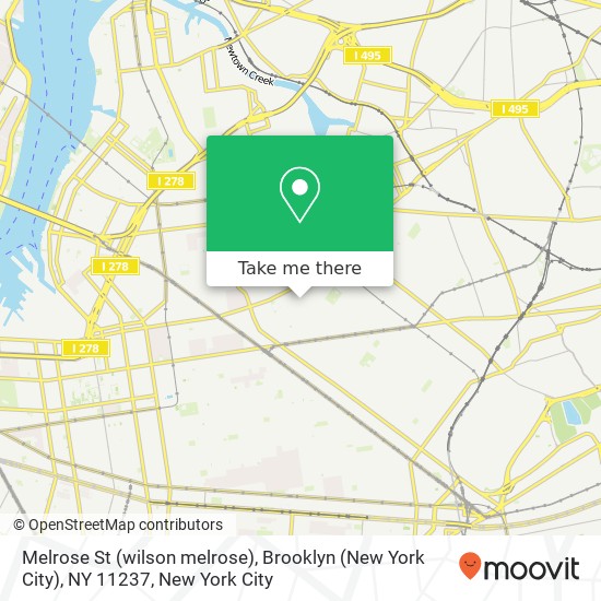 Melrose St (wilson melrose), Brooklyn (New York City), NY 11237 map