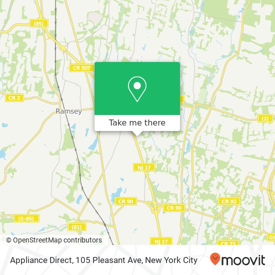 Mapa de Appliance Direct, 105 Pleasant Ave