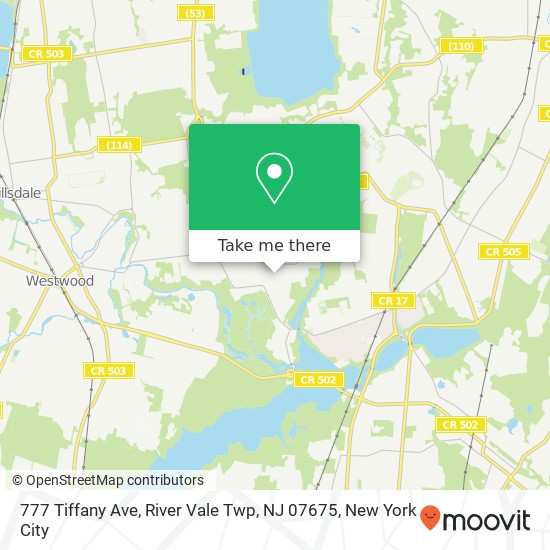 777 Tiffany Ave, River Vale Twp, NJ 07675 map