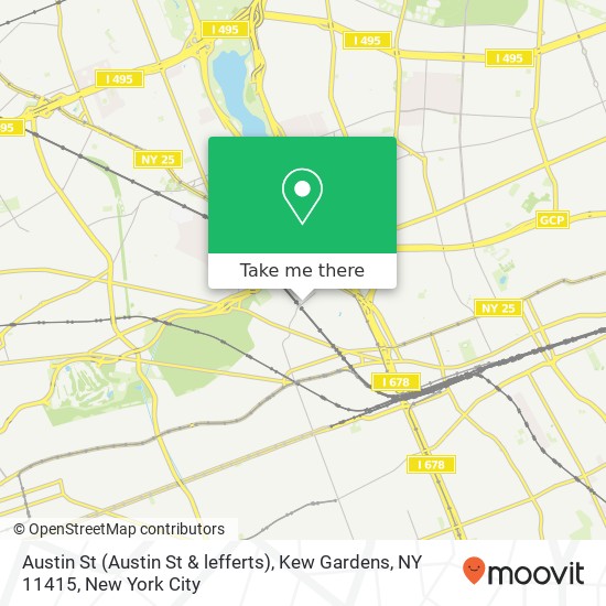 Mapa de Austin St (Austin St & lefferts), Kew Gardens, NY 11415